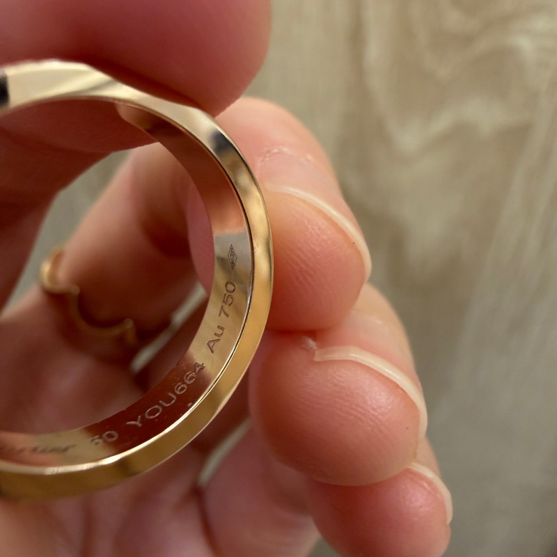 Cartier 750玫瑰金C de Cartier戒指B42107-6