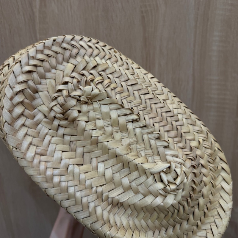 Celine 拉菲草編織棕牛皮手提肩背草編包194002CGG-8