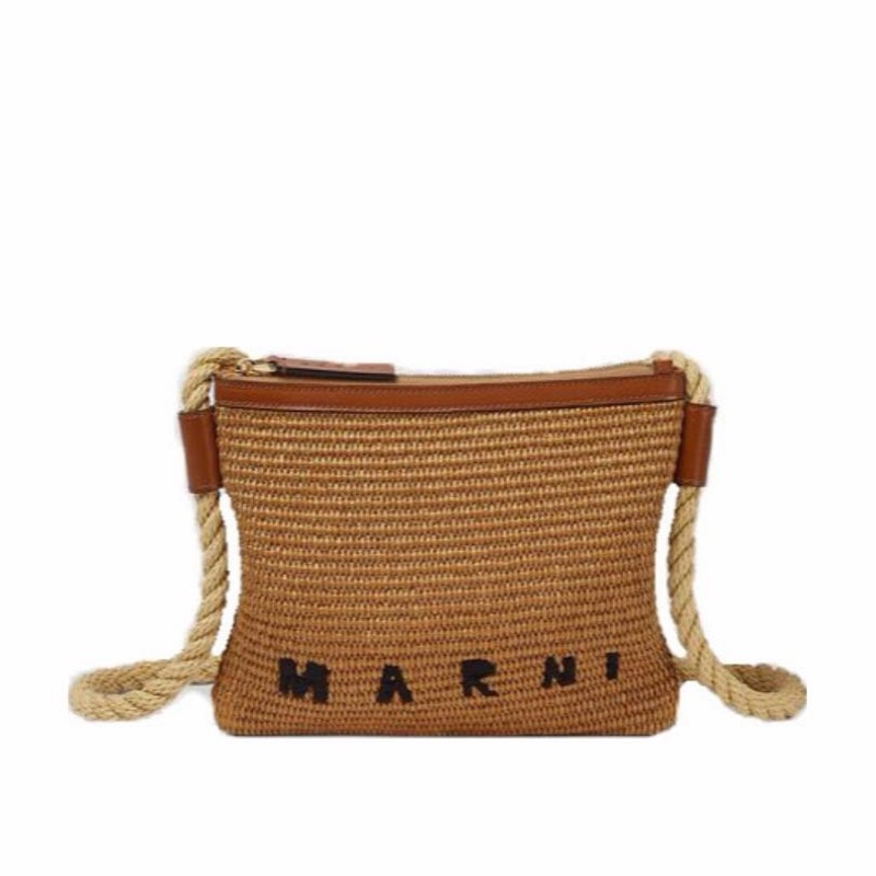 Marni 女士 徽標編織單肩包均碼碼24cm*1cm*19cm-1