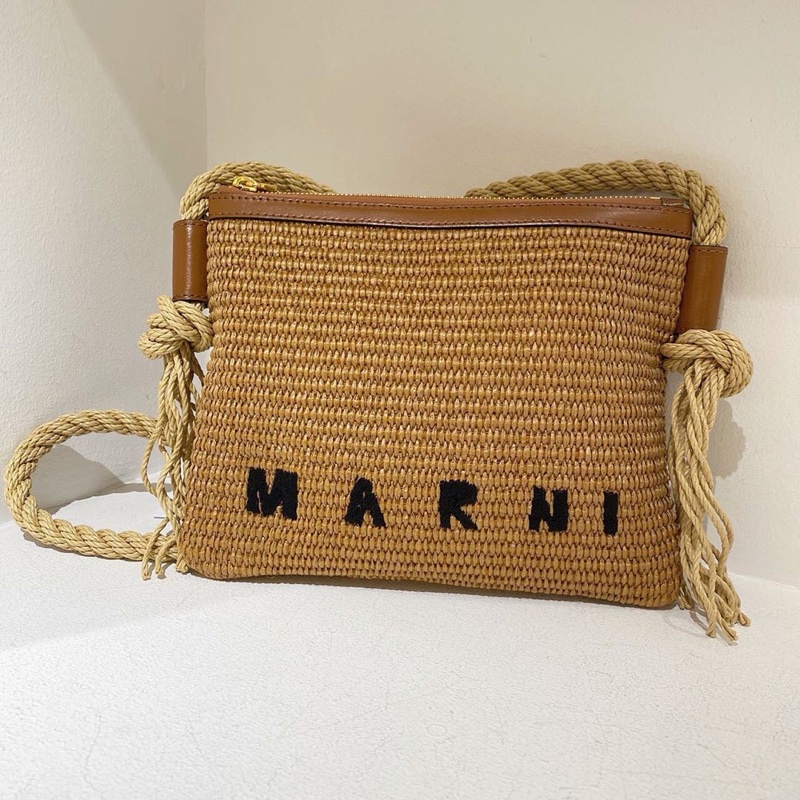 Marni 女士 徽標編織單肩包均碼碼24cm*1cm*19cm-3
