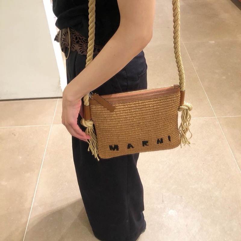 Marni 女士 徽標編織單肩包均碼碼24cm*1cm*19cm-7