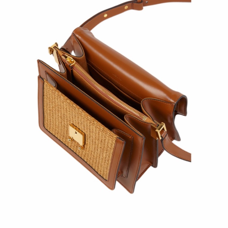 Marni 女士 Trunk Soft 小牛皮編織風琴單肩包均碼碼中號、-4