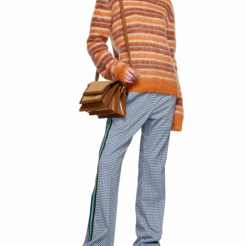 Marni 女士 Trunk Soft 小牛皮編織風琴單肩包均碼碼中號、-6