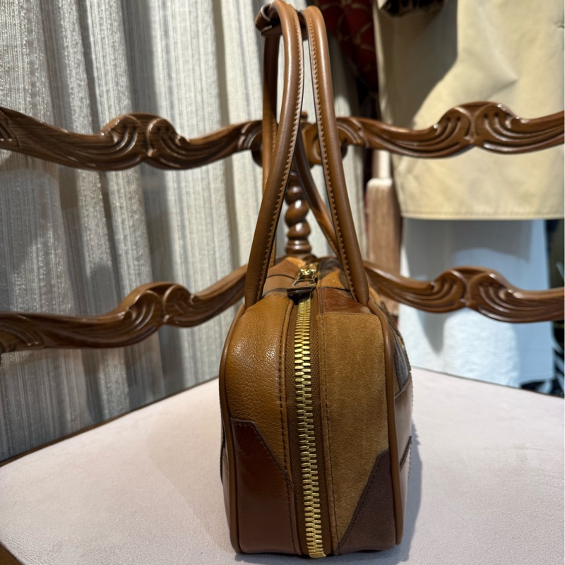 Miumiu 拼皮 棕色保龄球-1