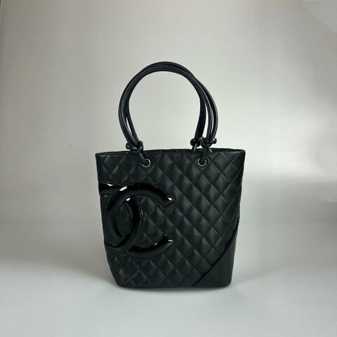 CHANEL 康朋手提包黑 MM 12開