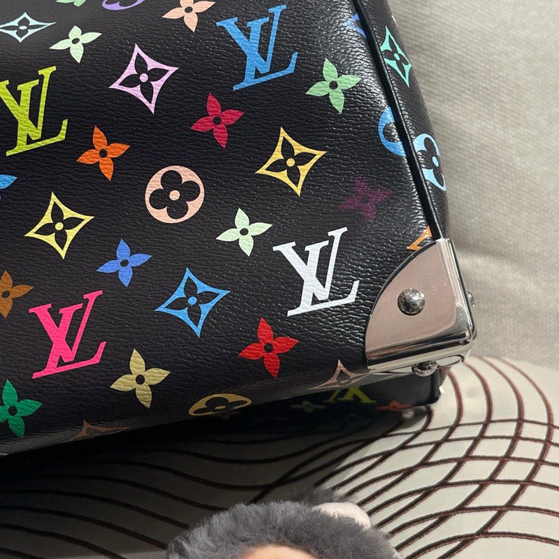 LV x TM Speedy Soft 30 M13257 村上隆黑彩花限量-10