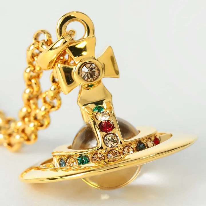 🌷VivienneWestwood 全新品土星項鍊｜經典花紋✦fufu style 精品✦ 時尚耐看百搭｜-1