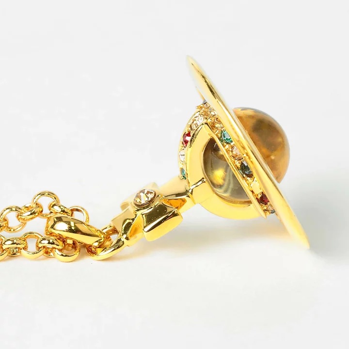 🌷VivienneWestwood 全新品土星項鍊｜經典花紋✦fufu style 精品✦ 時尚耐看百搭｜-2