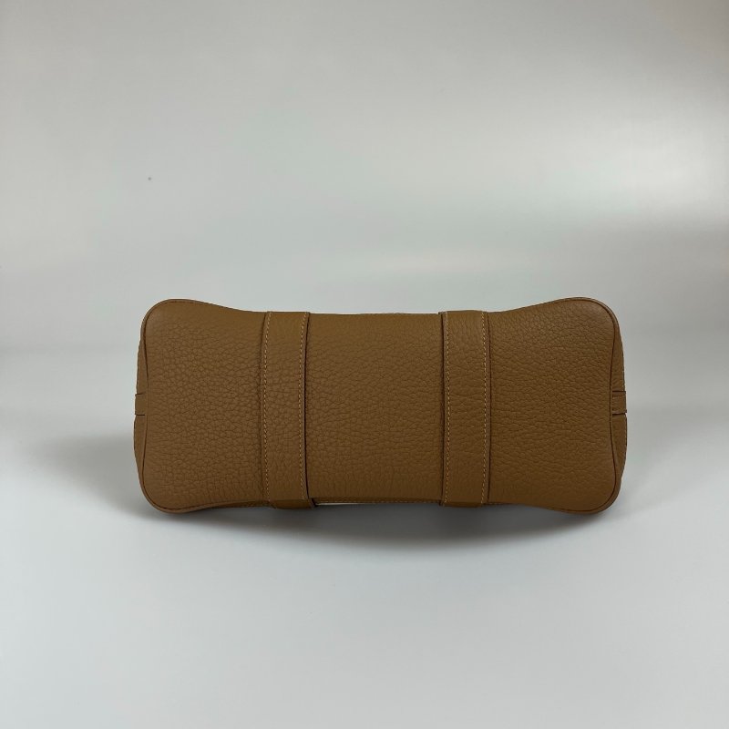 HERMES Z刻 咖拚藍帆布拚色GP30手提包-6