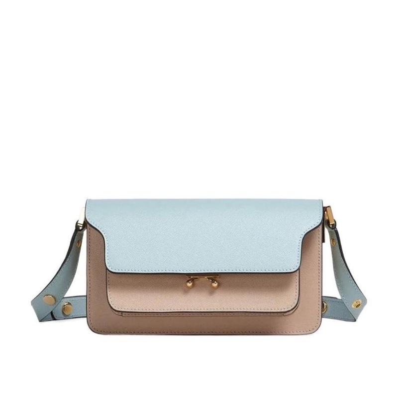 Marni 女士 Trunk 拼色單肩包均碼碼22cm*10cm*12cm-0