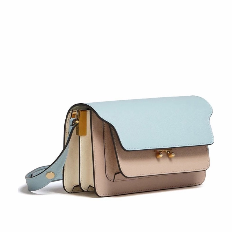 Marni 女士 Trunk 拼色單肩包均碼碼22cm*10cm*12cm-1