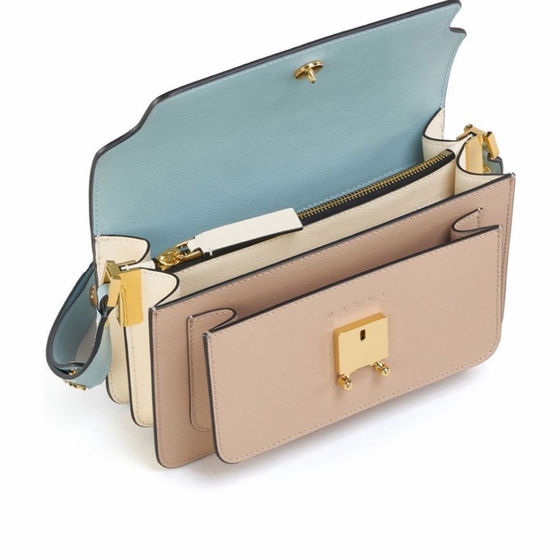 Marni 女士 Trunk 拼色單肩包均碼碼22cm*10cm*12cm-2