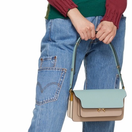 Marni 女士 Trunk 拼色單肩包均碼碼22cm*10cm*12cm-4