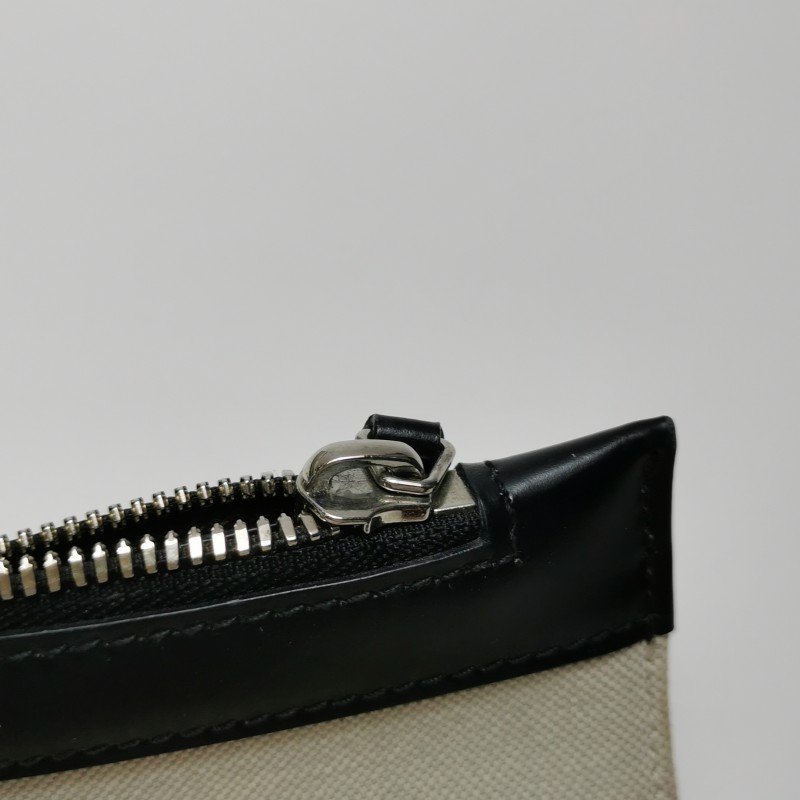 Balenciaga Navy Cabas加小號牛皮帆布字母Logo加固邊飾子母包斜挎包單肩包-15