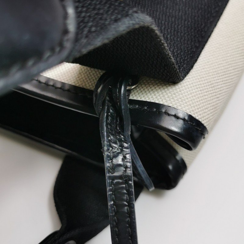 Balenciaga Navy Cabas加小號牛皮帆布字母Logo加固邊飾子母包斜挎包單肩包-24