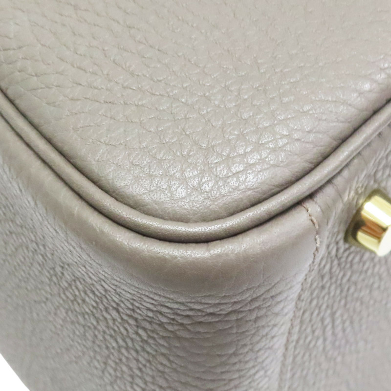 錫器灰 TC牛皮 Lindy 26 肩背包 X刻 金扣【HERMES 愛馬仕】 H073428CC8F-8