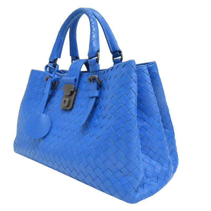藍色 羊皮編織 Roma 兩用包【BOTTEGA VENETA BV 寶緹嘉】-2