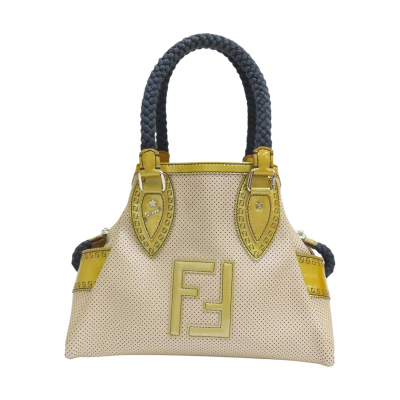 黃/棕色 牛皮 Bag De Jour 手提包 8BN157【FENDI 芬迪】 8BN157-0