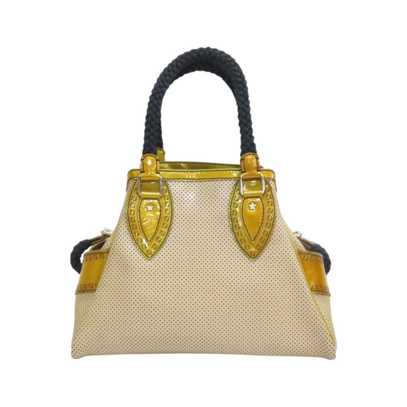 黃/棕色 牛皮 Bag De Jour 手提包 8BN157【FENDI 芬迪】 8BN157-1