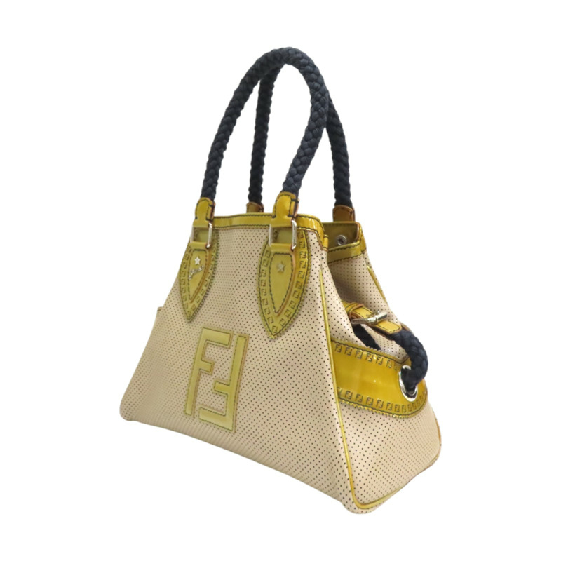 黃/棕色 牛皮 Bag De Jour 手提包 8BN157【FENDI 芬迪】 8BN157-2