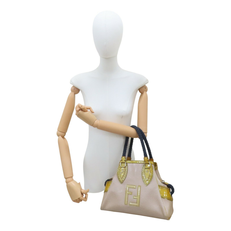 黃/棕色 牛皮 Bag De Jour 手提包 8BN157【FENDI 芬迪】 8BN157-10