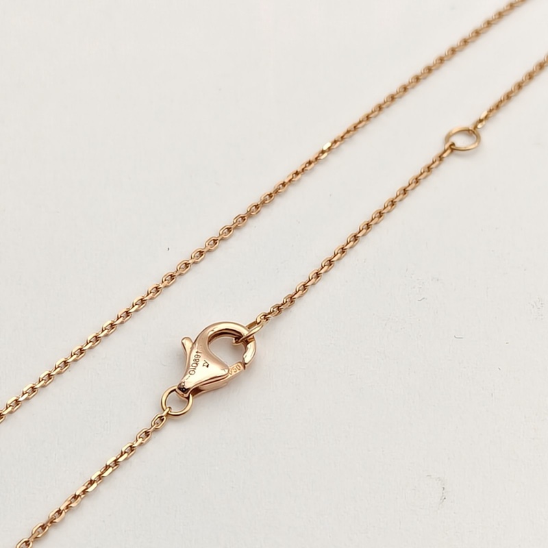 CARTIER 18K玫瑰金鑽石ETINCELLE系列雙環帶鑽項鏈-4