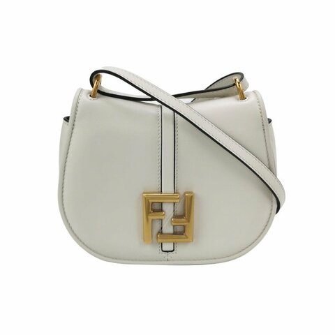 Fendi C’mon小號牛皮純色雙F Logo翻蓋斜挎包單肩包