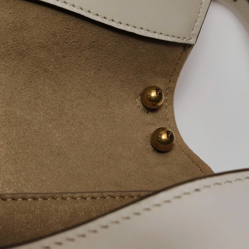 Fendi C’mon小號牛皮純色雙F Logo翻蓋斜挎包單肩包-12