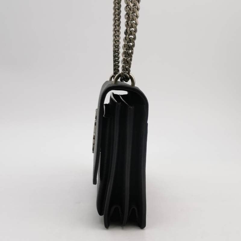 Saint Laurent Sunset日落包中號牛皮純色YSL標誌單肩包-2