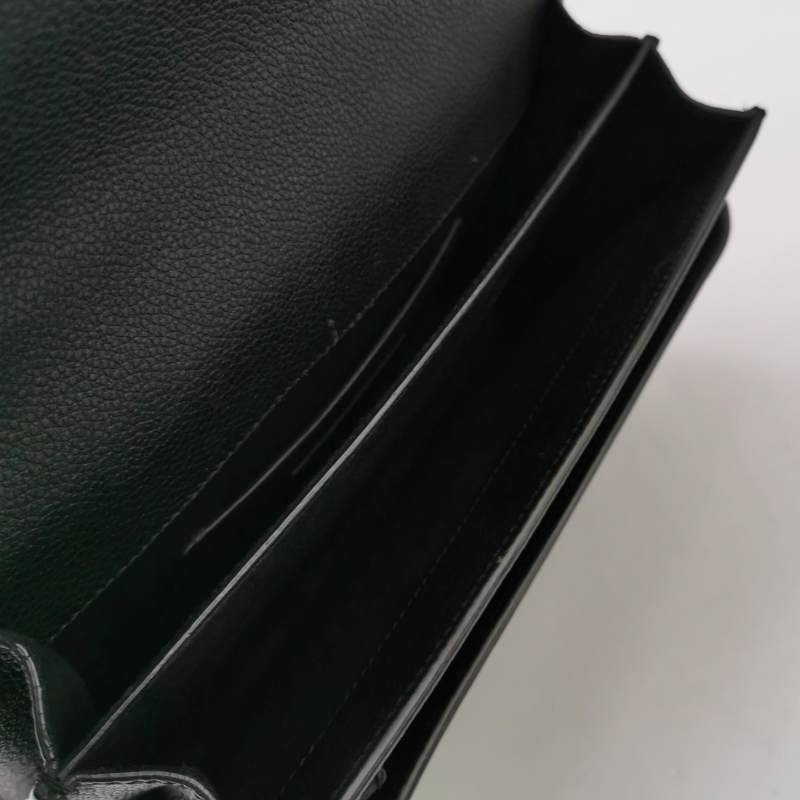 Saint Laurent Sunset日落包中號牛皮純色YSL標誌單肩包-6