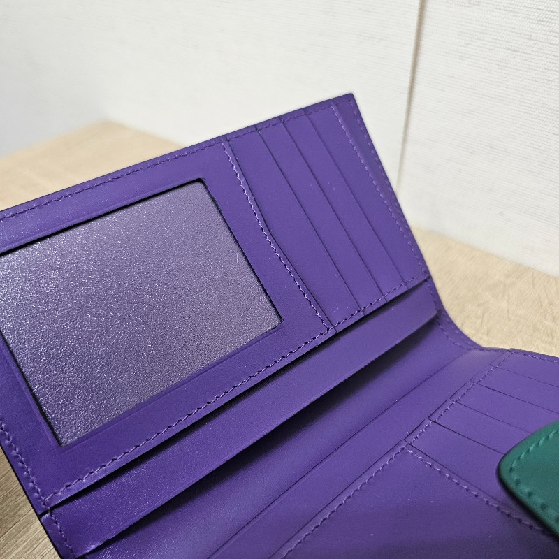 [ 質感好物年終新年回饋🧧]  Bvlgari 寶格麗綠拼紫牛皮Serpenti短/中夾-19