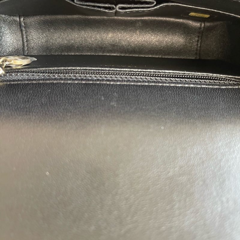黑金香奈兒牛皮倒v信封口蓋-9