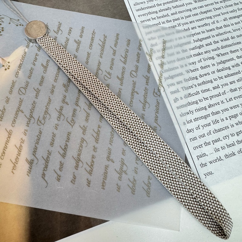 Hermès 灰色掛繩 vintage中古-0