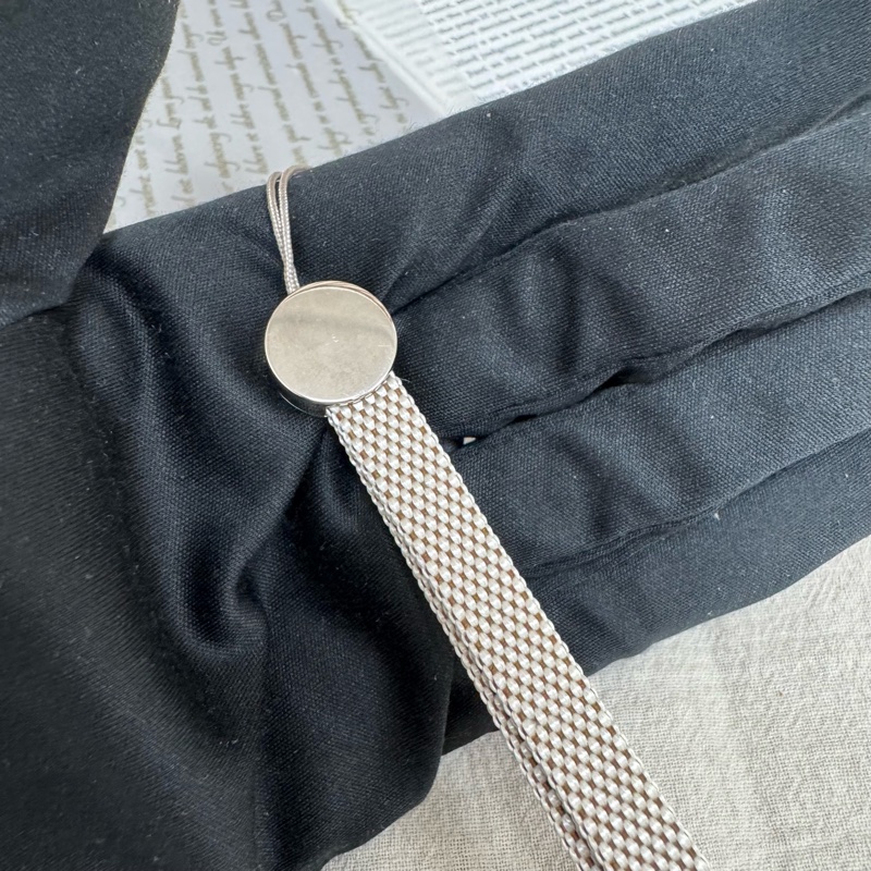 Hermès 灰色掛繩 vintage中古-5