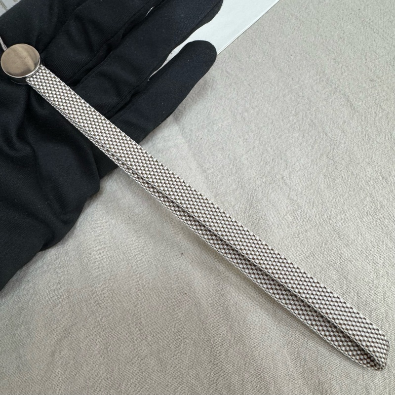 Hermès 灰色掛繩 vintage中古-6