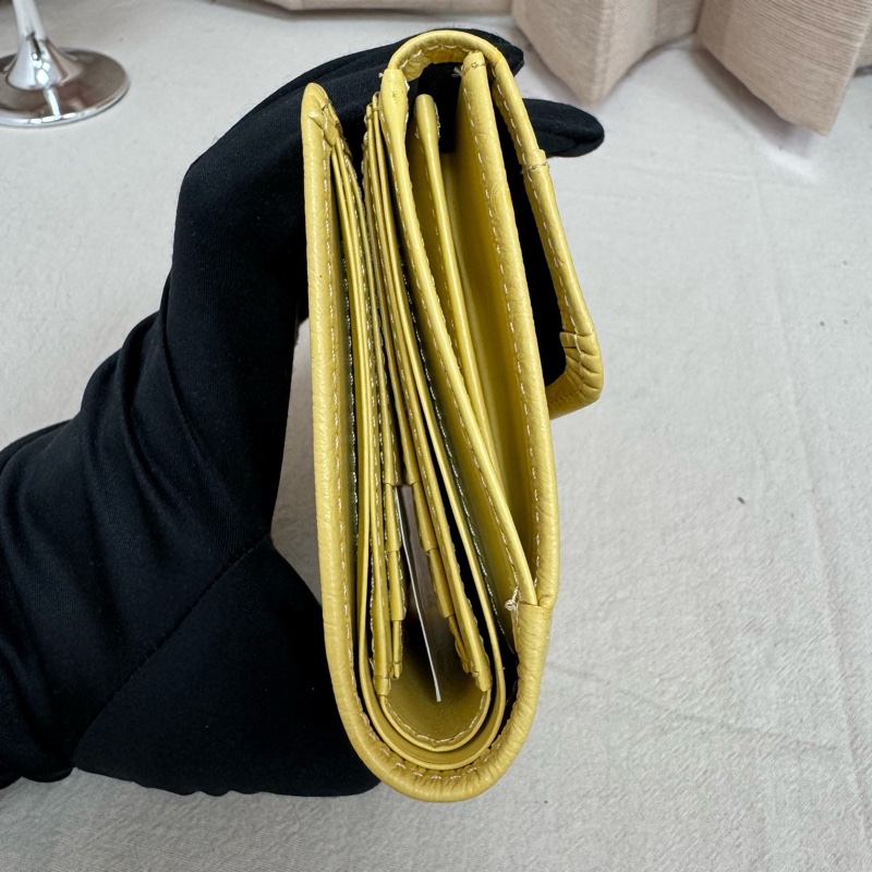 Versace 黃色鴕鳥皮錢包 vintage 二手 中古 稀有-5