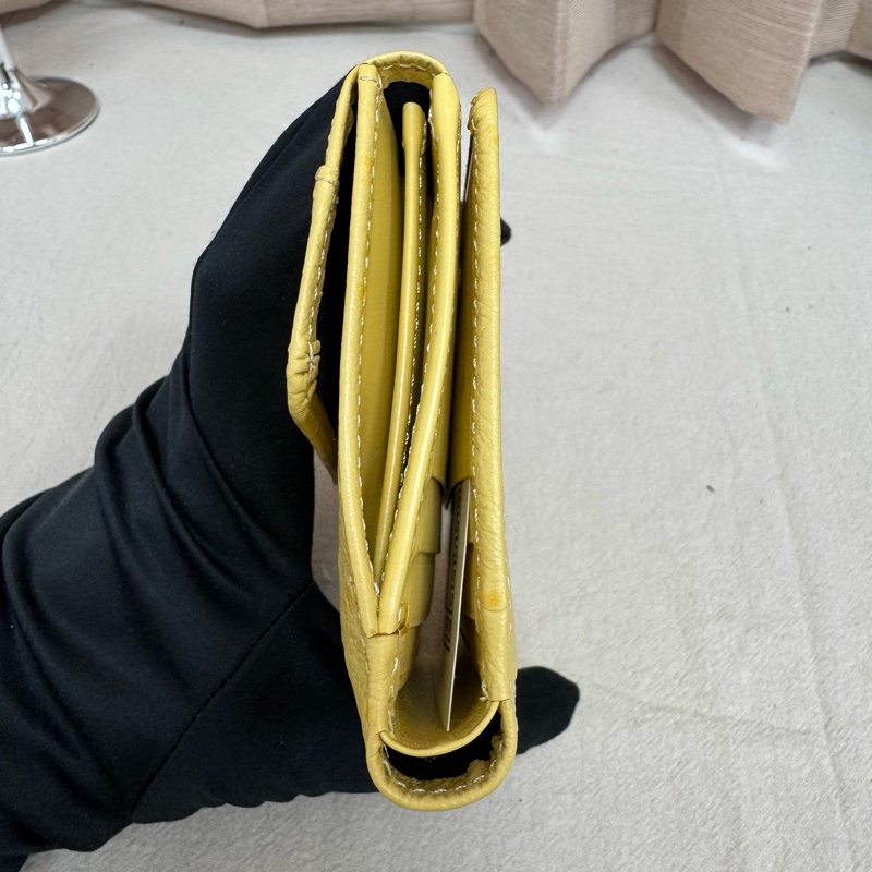 Versace 黃色鴕鳥皮錢包 vintage 二手 中古 稀有-6