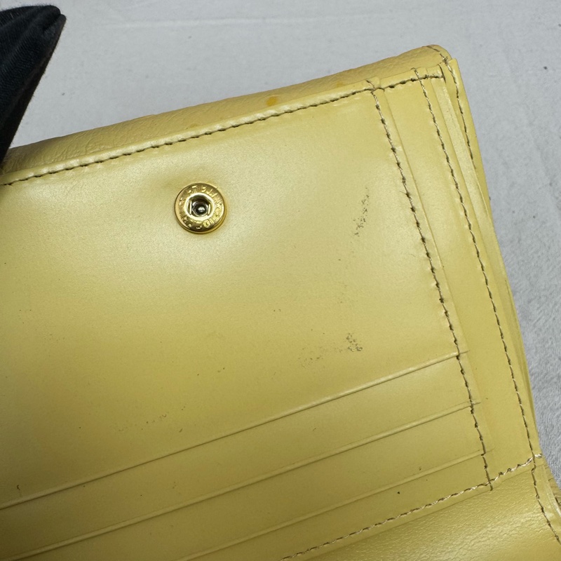 Versace 黃色鴕鳥皮錢包 vintage 二手 中古 稀有-17