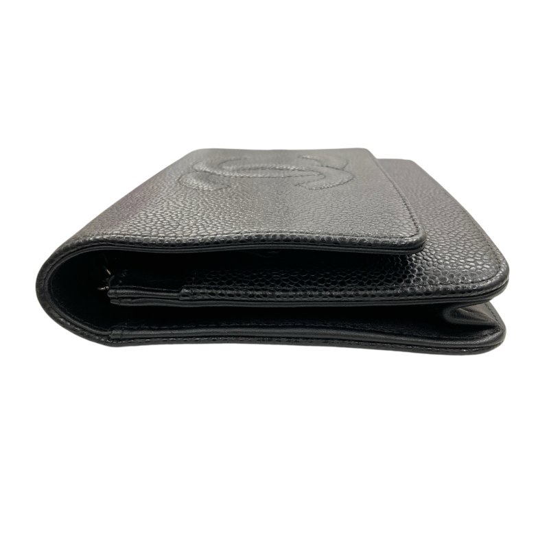 CHANEL 香奈兒 CC LOGO WOC 皮革 銀鍊條側背包 黑色-2