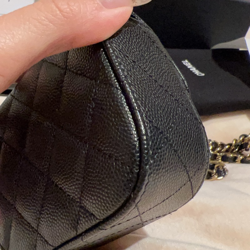 Chanel 荔枝黑金饅頭包/小廢包/Coco Cf boy-4