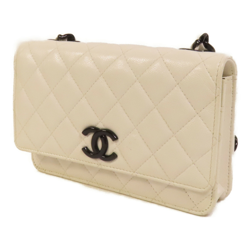 CHANEL 牛皮皮革WOC Wallet On Chain鏈帶肩背袋-2