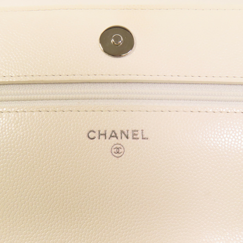 CHANEL 牛皮皮革WOC Wallet On Chain鏈帶肩背袋-7