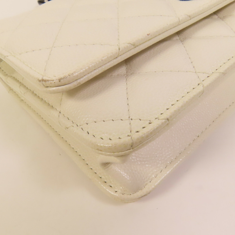 CHANEL 牛皮皮革WOC Wallet On Chain鏈帶肩背袋-10