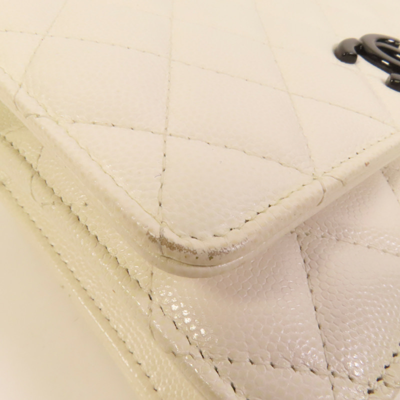 CHANEL 牛皮皮革WOC Wallet On Chain鏈帶肩背袋-14