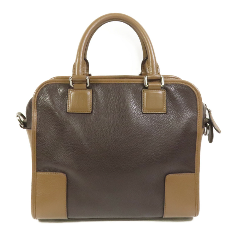 LOEWE 牛皮皮革Cruz Bag銀扣手挽肩背兩用袋-1