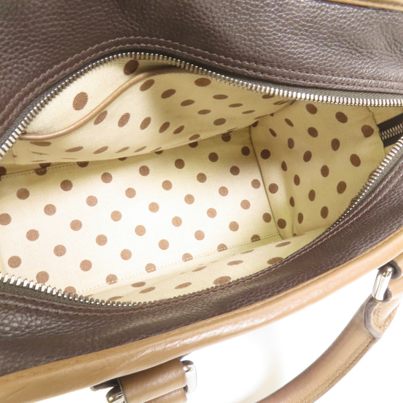 LOEWE 牛皮皮革Cruz Bag銀扣手挽肩背兩用袋-4