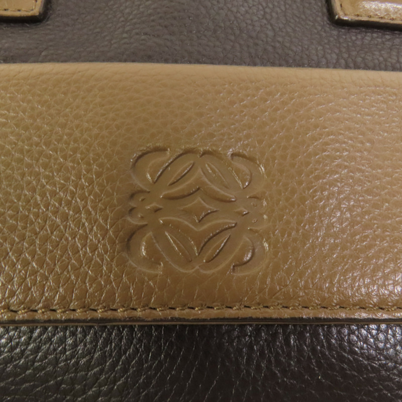 LOEWE 牛皮皮革Cruz Bag銀扣手挽肩背兩用袋-7