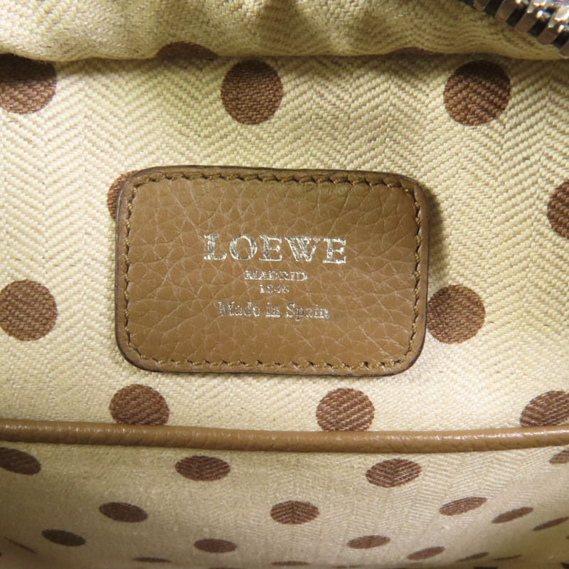 LOEWE 牛皮皮革Cruz Bag銀扣手挽肩背兩用袋-8