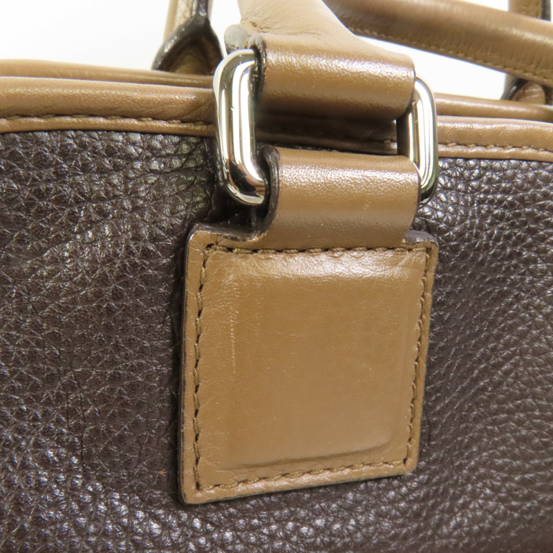 LOEWE 牛皮皮革Cruz Bag銀扣手挽肩背兩用袋-12