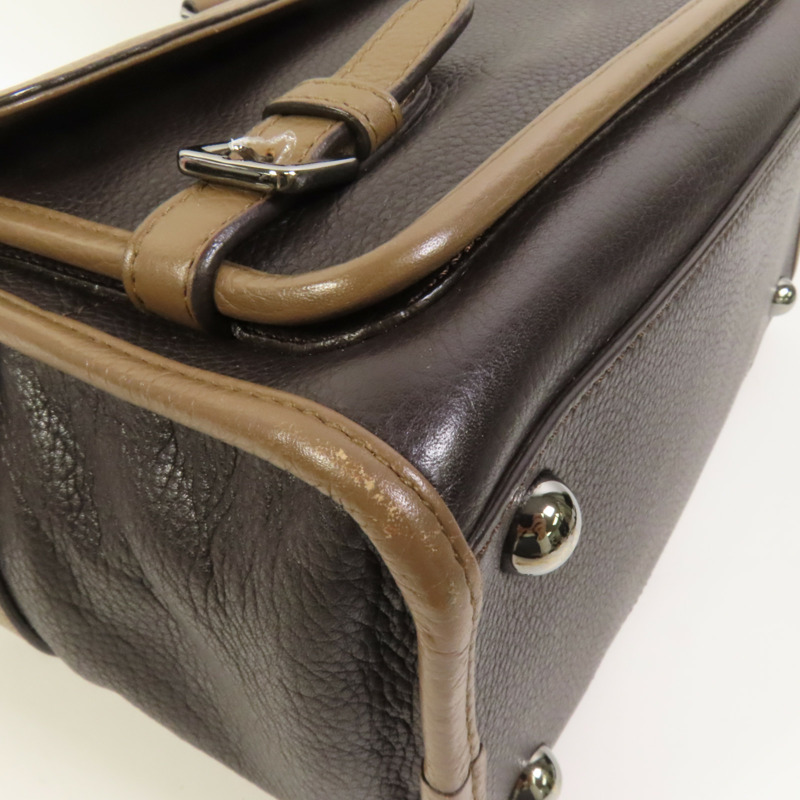 LOEWE 牛皮皮革Cruz Bag銀扣手挽肩背兩用袋-13